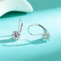 wholesale S925 Sterling Silver Cross-Border Hot-Selling 1-Carat Moissanite Stud Earrings for Women, Fashionable and Elegant with a Sense of Luxury, D Color-0-2