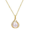 Sterling Silver Pearl Necklace, a Luxurious and Versatile Valentine's Gift for Best Friend-0-6