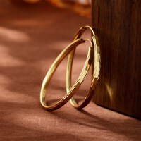 wholesale 925 Sterling Silver Hoop Earrings for Women, Fashionable Large Hoop Ear Studs, Luxurious Minimalist Style, Exaggerated Plain Circle Earrings-Platinum diameter about 38mm 925 silver