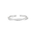 wholesale S925 Sterling Silver 069 Niche Personality Stackable Ring Ins Minimalist Style Irregular Thin Open Adjustable Ring for Women-0-9