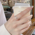 wholesale S925 Silver Korean-style Minimalist Plain Ring Ins Trendy Elegant Light Luxury Open Band Ring-0-3