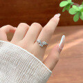 wholesale S925 Sterling Silver Chinese Style Lotus Sweet Butterfly Ring Women's Popular Luxury Niche Design High-End Sense Ring National Trend-0-2