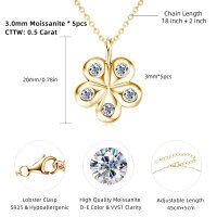 S925 Sterling Silver Butterfly Moissanite Layering Necklace-Style [Clearance Sale with Free Shipping] Gold  925 Silver