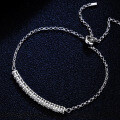 Sterling Silver Moissanite Row Bracelet for Women Live Factory Direct-0-2