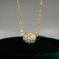 14K Gold Plated 925 Sterling Silver Moissanite Classic Luxurious Cross-border Pendant Necklace-0-0