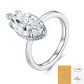 Sterling Silver Customizable Stackable Moissanite Women's Rings-0-8
