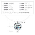 S925 Silver Invisible Necklace with 1ct D Color Moissanite Square Pendant-0-7