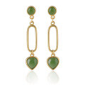 wholesale 925 silver gold-plated, Chinese-style palace vintage jade earrings with certificate, Hetian jade earrings-0-4