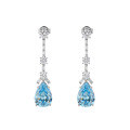 wholesale S925 sterling silver earrings with high carbon diamond ice-cut zirconia stud drop earrings for women wholesale live streaming-0-4
