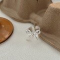 wholesale S925 Sterling Silver Korean-style Bow Ring for Women, Small and Niche, Luxurious Hollow Bow Band with a High-end Feel-0-2