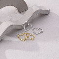 wholesale S925 Sterling Silver Heart Earrings, Women's Minimalist Ear Clips, Luxury Small Batch-0-1