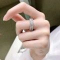 wholesale S925 Silver European and American Row Ring 3*5 Full Diamond Ring for Women, Amazon Wish Cross-Border Best Seller-0-3