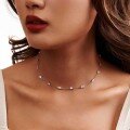 wholesale S925 sterling silver jewelry necklace, minimalist elegant trendy small chain collarbone chain-0-2