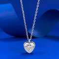 wholesale S925 silver new jewelry style 8*8mm heart-shaped simulated diamond pendant, hot-selling item in live broadcasts-0-5