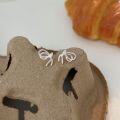 wholesale S925 Sterling Silver Bow Ear Studs Women Small Niche Versatile High-end Sense Earrings Japanese Korean New Trendy Ear Accessories-0-4
