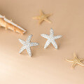 wholesale S925 Sterling Silver Fresh and Sweet Ins Style Niche Design Exquisite Full-Diamond Starfish Ear Stud M06632-0-1