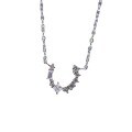 wholesale 925 Silver with Diamond Horse Hoof Necklace, New Design by Mu Jing Jewelry, Trendy and Versatile for Women, Unique and High-End Style-0-4