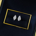 wholesale S925 Silver ZHUO ZHI FAN Jewelry 4*8mm Mini Marquise Stud Earrings, Cross-Border Style for AliExpress, Fashion Item-0-3