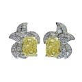 wholesale S925 Sterling Silver Imported High-Carbon Diamond Micro-Set 5*7 Full Diamond Classic Chanel-Style Earrings-0-4