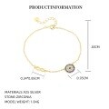 wholesale S925 Sterling Silver Evil Eye Bracelet For Women,。-0-8
