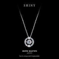 S925 Silver Moissanite Three-Second Heartbeat Necklace, Women's Fashion Pendant-S925 sterling silver + 50 points white moissanite  925 silver