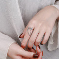 wholesale S925 Sterling Silver Korean-style Starfish Fringe Creative Adjustable Index Finger Ring-0-2
