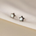 wholesale S925 Sterling Silver Korean Style Small Fresh Shell Star Ear Studs Sweet and Lovely Ins Wind Earrings M02349-0-2