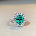 wholesale 925 Sterling Silver Paraiba Pigeon Egg Ring Women HW Same Style Alternative Ring-0-2