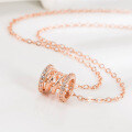 Sterling Silver S925 New Simple Necklace Women's Luxury Small Heart Pendant Tube Fashion Pendant Chain-0-1