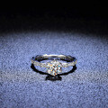 925 Silver Moissanite 6-Claw Snake-Style Hollow Setting Ring for Women, Factory Direct-0-1