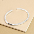 wholesale 999 Sterling Silver Möbius English Letter Couple Bracelet for Women, Minimalist and Versatile Adjustable Open Student Bangle-0-5