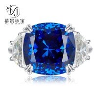 wholesale S925 silver new 13*13mm royal blue high-endins-R506 Royal Blue>No. 7