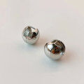 wholesale S925 Sterling Silver Minimalist Spherical Stud Earrings for Women, Classic Versatile Stylish Smooth Ball Shape Elegant Heavy Duty Ear Accessories-0-3