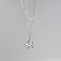 wholesale S925 Sterling Silver Balloon Dog Necklace Polished Animal Collarbone Chain Women's D8935-0-3