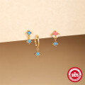 wholesale S925 Sterling Silver Round Colorful Opal Marquise Diamond Ear Hinges Hoop Earrings Stud Set-0-3