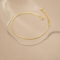 wholesale S925 Sterling Silver Snake Chain Bracelet INS Minimalist Style Niche Stackable Simple Chain Bracelet S4864-0-1