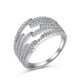 wholesale S925 sterling silver cross-border new style ring for women, set with zirconia, designed for daily wear with a high-end aesthetic-0-8