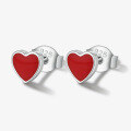 wholesale 925 Silver Cross-border Exclusive Small and High-end Heart-shaped Drip Oil Earring Set for Women Wholesale-0-11