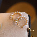 wholesale 18K Gold Natural Japanese Akoya Seawater Pearl Earrings 3-4MM Mini Small Real Pearl Ear Hoops-0-1