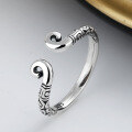 wholesale S925 Sterling Silver Retro Jingu Classic Couple Rings Black Myth Wukong Internet-famous Unisex Rings-0-2
