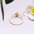 wholesale S925 silver gold-plated delicate rhombus blue topaz ring for women, Japanese minimalist style, wholesale-0-3