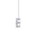 wholesale S925 Silver Four-Prong Pendant Choker Necklace Long Layered Square Moissanite Minimalist High-End Accessory Women's Necklace-0-4