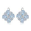 wholesale S925 Silver Fashion Sky Blue Topaz Earrings,S925-0-4