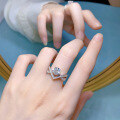 wholesale S925 Silver New Classic One-Carat White Diamond Ring for Women,-0-3