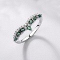 wholesale S925 Sterling Silver Cross-Border New Arrival Exclusive Moss Ring with Moss Agate Jewelry, High-End Light Luxury FashionStyle-0-3