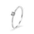 wholesale 999 Pure Silver Ins Style Solid Silver Ring for Women, Minimalist and Versatile, Elegant Index Finger Ring, Unique Band-0-6