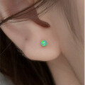 wholesale S925 silver mini synthetic opal earrings, Korean-style elegant mini student ear piercings jewelry M00541-0-13