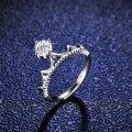 Silver Moissanite Princess Crown Ring for Live Streaming Supply-0-3