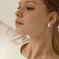 S925 Sterling Silver Light Bulb Freshwater Pearl Earrings-0-1