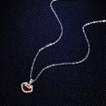 Sterling Silver Forbidden City Longevity Locket Pendant with Natural Carnelian Necklace-0-1